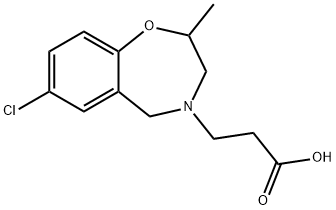 3-(7-氯-2-甲基-2,3-二氢-1,4-苯氧氮杂卓-4(5H)-基)丙酸 结构式