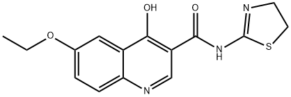 N-[(4,5-Dihydrothiazol)-2-yl]-6-ethoxy-4-hydroxy-3-quinolinecarboxamide 结构式