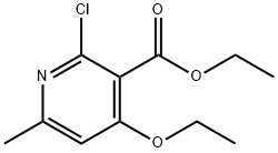 2-CHLORO-4-ETHOXY-6-METHYL-3-PYRIDINECARBOXYLIC ACID ETHYL ESTER 结构式