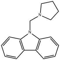 9-(吡咯烷-1-基甲基)-9H-咔唑 结构式