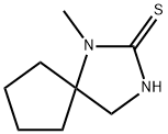1,3-Diazaspiro[4.4]nonane-2-thione,1-methyl-(9CI) 结构式