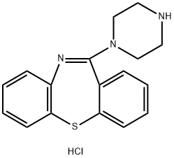 11-哌嗪-二苯并[b,f][1,4]硫氮杂卓盐酸盐 结构式