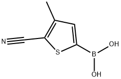 5-氰基-4-甲基噻吩-2硼酸 结构式