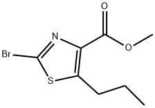 2-溴-5-丙基-4-噻唑羧酸甲酯 结构式