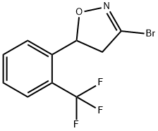 3-溴-5-(2-(三氟甲基)苯基)-4,5-二氢异噁唑 结构式