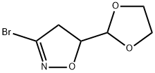 3-溴-5-(1,3-二氧杂环戊-2-基)-4,5-二氢异唑 结构式