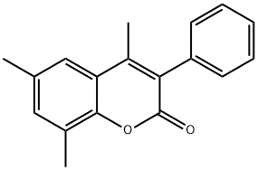 3-PHENYL-4,6,8-TRIMETHYLCOUMARIN 结构式