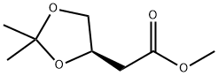 (R)-甲基2-(2,2-二甲基-1,3-二氧杂环戊烷-4-基)乙酸酯 结构式