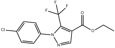 1-(4-氯苯基)-5-三氟甲基-1H-吡唑-4-羧酸乙酯 结构式