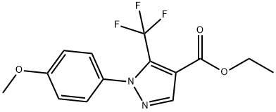 ETHYL 1-(4-METHOXYPHENYL)-5-(TRIFLUOROMETHYL)PYRAZOLE-4-CARBOXYLATE 结构式