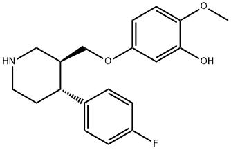 4-(4-氟苯基)-3-(4-甲氧基-3-羟基苯氧基甲基)哌啶 结构式