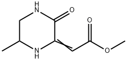 Acetic acid, (6-methyl-3-oxopiperazinylidene)-, methyl ester (9CI) 结构式