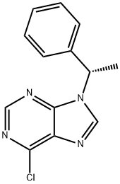(S)-6-CHLORO-9-(1-PHENYLETHYL)-9H-PURINE 结构式