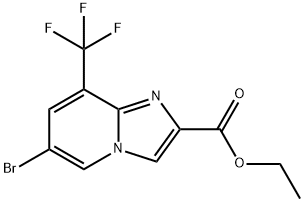6-溴-8-三氟甲基吲唑并[1,2-A]吡啶-2-甲酸乙酯 结构式