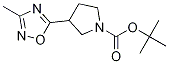 3-甲基-5-(N-叔丁氧羰基-3-吡咯基)-1,2,4-噁二唑 结构式