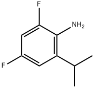 Benzenamine, 2,4-difluoro-6-(1-methylethyl)- (9CI) 结构式