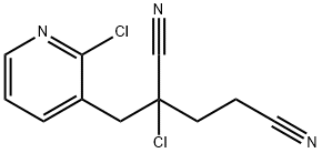 1-(2-Chloro-3-pyridyl)-2-chloro-2,4-dicyanobutane 结构式