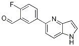 Benzaldehyde, 2-fluoro-5-(1H-pyrrolo[3,2-b]pyridin-5-yl)- 结构式