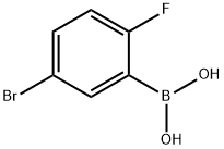 5-溴-2-氟苯硼酸 结构式