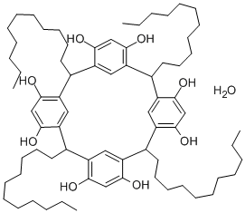 C-十一烷基杯[4]烃间苯二酚一水合物 结构式