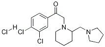 2-(3,4-二氯苯基)-1-(2-(吡咯烷-1-甲基)哌啶-1-基)乙酮盐酸盐 结构式