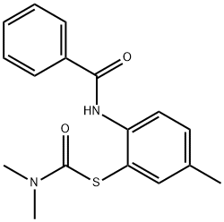 S-(2-BenzoylaMino-5-Methylphenyl)diMethylthiocarbaMic acid 结构式