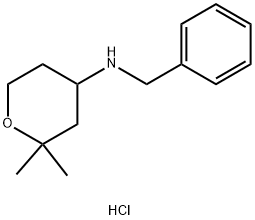 Benzyl-(2,2-dimethyl-tetrahydro-pyran-4-yl)-aminehydrochloride 结构式