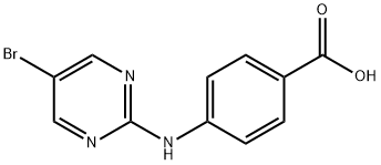 4-((5-溴嘧啶-2-基)氨基)苯甲酸 结构式