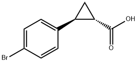 (1S,2S)-2-(4-溴苯基)环丙烷甲酸 结构式