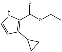 3-环丙基吡咯-2-甲酸乙酯 结构式