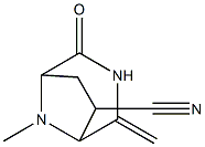 3,8-Diazabicyclo[3.2.1]octane-6-carbonitrile,8-methyl-4-methylene-2-oxo-,endo-(9CI) 结构式