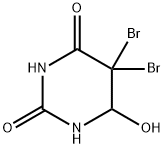 5,5-Dibromo-5,6-dihydro-6-hydroxy-2,4(1H,3H)-pyrimidinedione 结构式