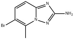 2-氨基-6-溴-5-甲基-[1,2,4]三唑并[1,5-A]吡啶 结构式