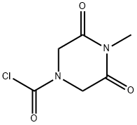 1-Piperazinecarbonylchloride,4-methyl-3,5-dioxo-(9CI) 结构式