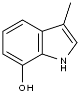 1H-Indol-7-ol, 3-Methyl- 结构式