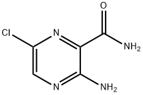 3-氨基-6-氯吡嗪-2-甲酰胺 结构式