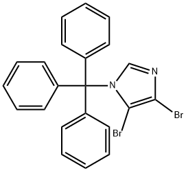4,5-二溴-1-三苯甲基-1H-咪唑 结构式