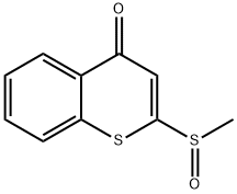 4H-1-Benzothiopyran-4-one, 2-(methylsulfinyl)- 结构式