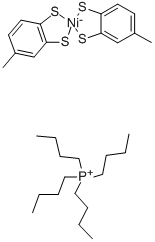 TETRABUTYLPHOSPHONIUMBIS(4-METHYL-1,2-BENZENEDITHIOLATO)NICCOLATE(III) 结构式