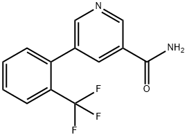 5-(2-(三氟甲基)苯基)烟酰胺 结构式