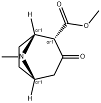 METHYL 8-METHYL-3-OXO-8-AZABICYCLO[3.2.1]OCTANE-2-CARBOXYLATE HYDROCHLORIDE 结构式