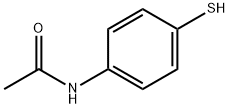 4-乙酰氨基苯硫酚 结构式