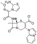 7-(2-(2-aminothiazolyl)-2-methoxyiminoacetamido)-3-(imidazo(1,2-a)pyridinium-1-yl)methyl-3-cephem-4-carboxylate 结构式