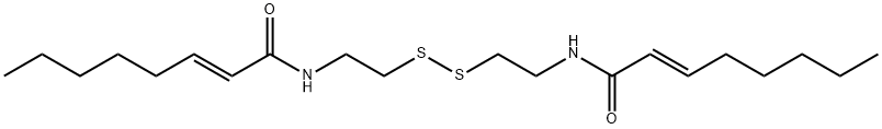 N,N'-[Dithiobis(ethane-2,1-diyl)]bis[(E)-2-octenamide] 结构式