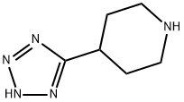 4-(1H-四唑-5-基)哌啶 结构式