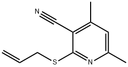 2-(ALLYLSULFANYL)-4,6-DIMETHYLNICOTINONITRILE 结构式