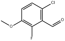 6-氯-2-氟-3-甲氧基苯甲醛 结构式