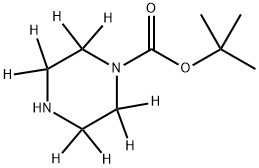 N-BOC-哌嗪-D8 结构式