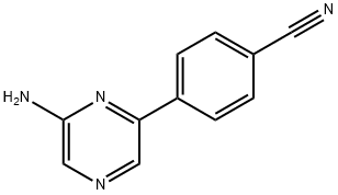 4-(6-2-氨基吡嗪-2-基)苯甲腈 结构式