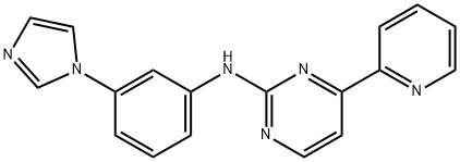 N-(3-(1H-imidazol-1-yl)phenyl)-4-(2-pyridinyl)-2-pyrimidinamine 结构式